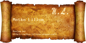 Metke Liliom névjegykártya